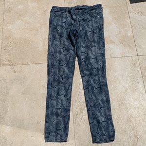 Vintage AG Jeans! With Funky Palm Pattern!
